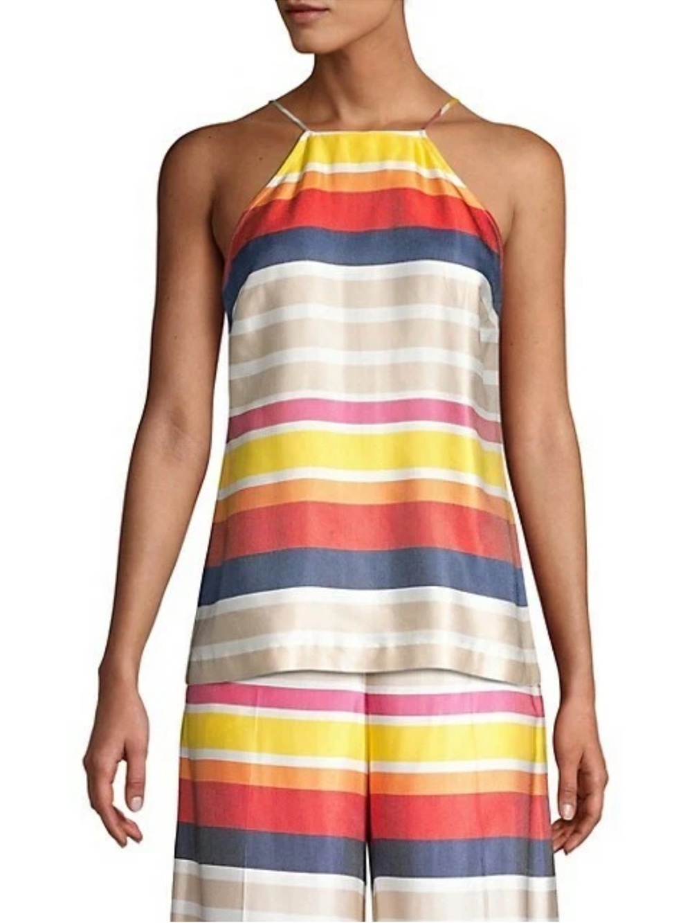 Trina Turk Striped Shangri La Set - Halter Neck Top and Matching Pants